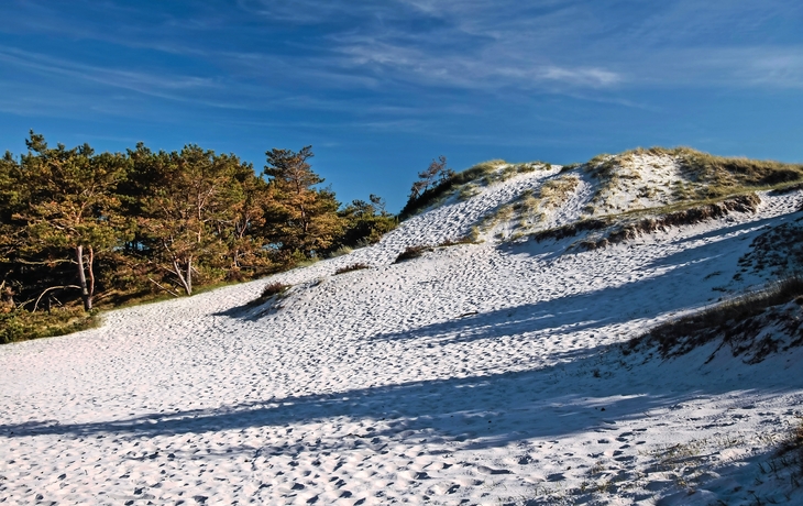 Weißer Sandstrand auf Bornholm