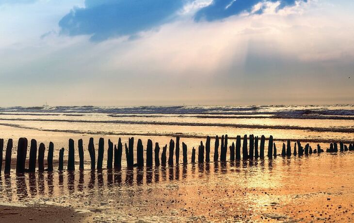 Bunen Panorama am Strand