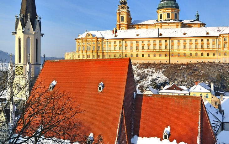 Stift Melk im Winter