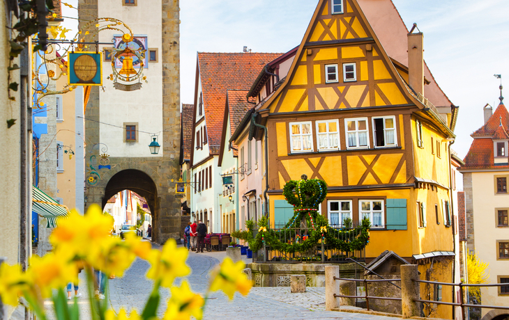 Rothenburg ob der Tauber im Frühling