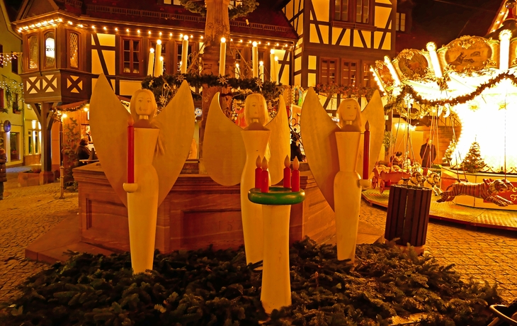 Weihnachtsmarkt in Michelstadt im südhessischen Odenwaldkreis, Deutschland